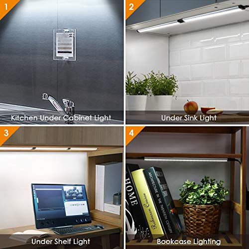 Albrillo LED Under Cabinet Lighting, Dimmable Under Counter Lighting, 2000lm Daylight White LED Strip Lights for Kitchen Shelf Cupboard, 6 Pack - Thumbnail 3