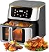 Produktbild Air Fryer, 12 l, Fritteuse ohne Öl, 2800 W, 8 voreingestellte Programme, Fritteuse Air Fryer mit Sichtfenster, LED Touchscreen, multifunktionale elektrische Fritteuse, Fritteuse