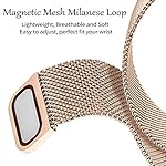 JOYOZY Magnetic Band Compatible with Apple Watch Band 38mm 40mm 41mm 42mm 44mm 45mm 46mm Milanese Strap with Bling Glitter Case Built-in Screen Protector Dressy Stainless Steel iWatch Loop for Women - Image 4
