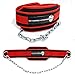 Gymreapers Dip Belt with Chain for Weightlifting, Pull Ups, Dips - Heavy Duty Steel Chain for Added Weight Training (Red)