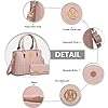 Miss Lulu Handbag for Women with Purse Set, Top Handle Bag with M Logo on The Front, PU Leather, Golden Hardware #2