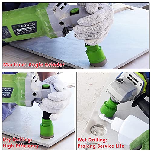 Image of Diamond Core Drill Bits,4 /5 inch 20mm Tile Drill Bits Vacuum Brazed Dry Diamond Hole Saw for Porcelain Ceramic Tile,Granite,Marble,Concrete,Masonry,Brick