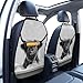 Hayyett Highland Cow in A Bathtub Car Seat Back Kick Protectors,2 Pack Kick Mats with Storage Pockets for Vehicles to Protect from Dirt Mud Scratches