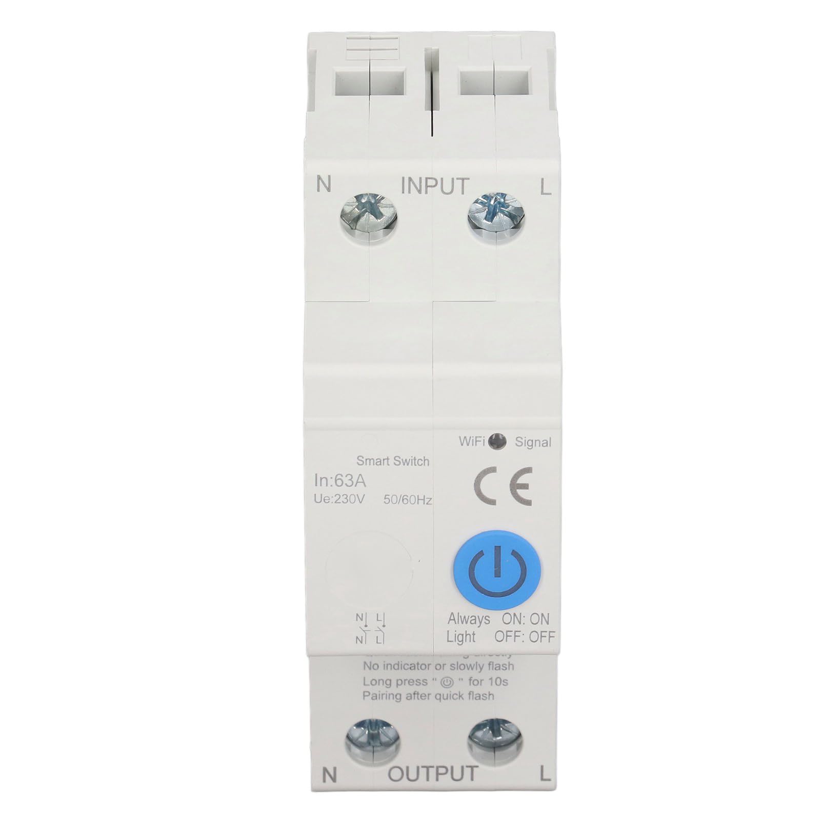 Para el interruptor de circuito inteligente Zigbee 2P 63A Control de voz de la aplicación Circuito de control remoto Interruptor con AC230V de medición