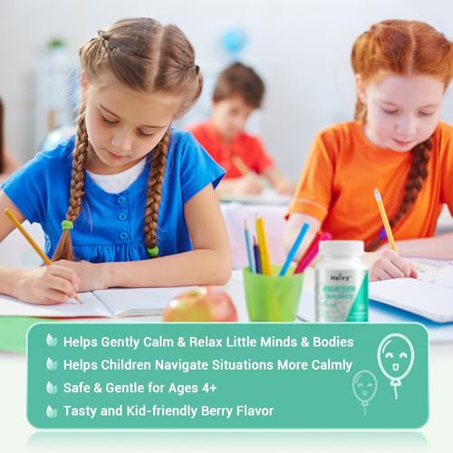 Image of Heivy Kids Magnesium Glycinate 100mg & Vitamin B6, Age 4+ (60 Servings)