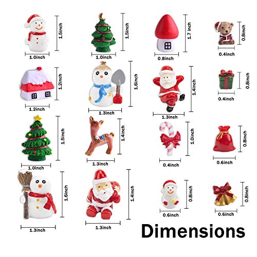 LOKIPA-16-Christmas-Miniature-Ornaments-Decorations-KitChristmas-Mini-Resin-Ornaments-Figurine-for-Snowy-Winter-Fairy-Garden-Dollhouse-Decoration