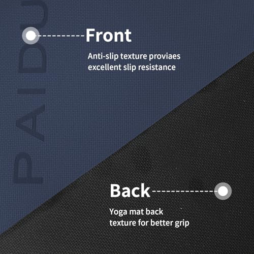 Image of PAIDU Yoga Mat Non Slip Anti-tear,extra thick-2 /5 inch(10MM)High Resiliency Professional POE Yoga Mats for Women Men Kids,72 inchx24 inchinch,Workout, Yoga, Pilates and Floor Exercise, with Carrier Strap