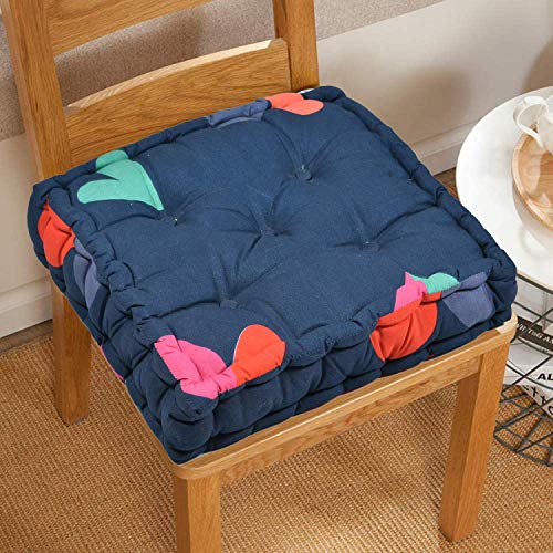 Image of Amazon Brand - Umi Chair Cushion Comfortable Thick Tufted Seat Cushion Cushion for Meditation,Floor Cushion for Sitting in Living Room,Chair Box for Indoor Seat Set of 1,16X16(Inches) (Red)