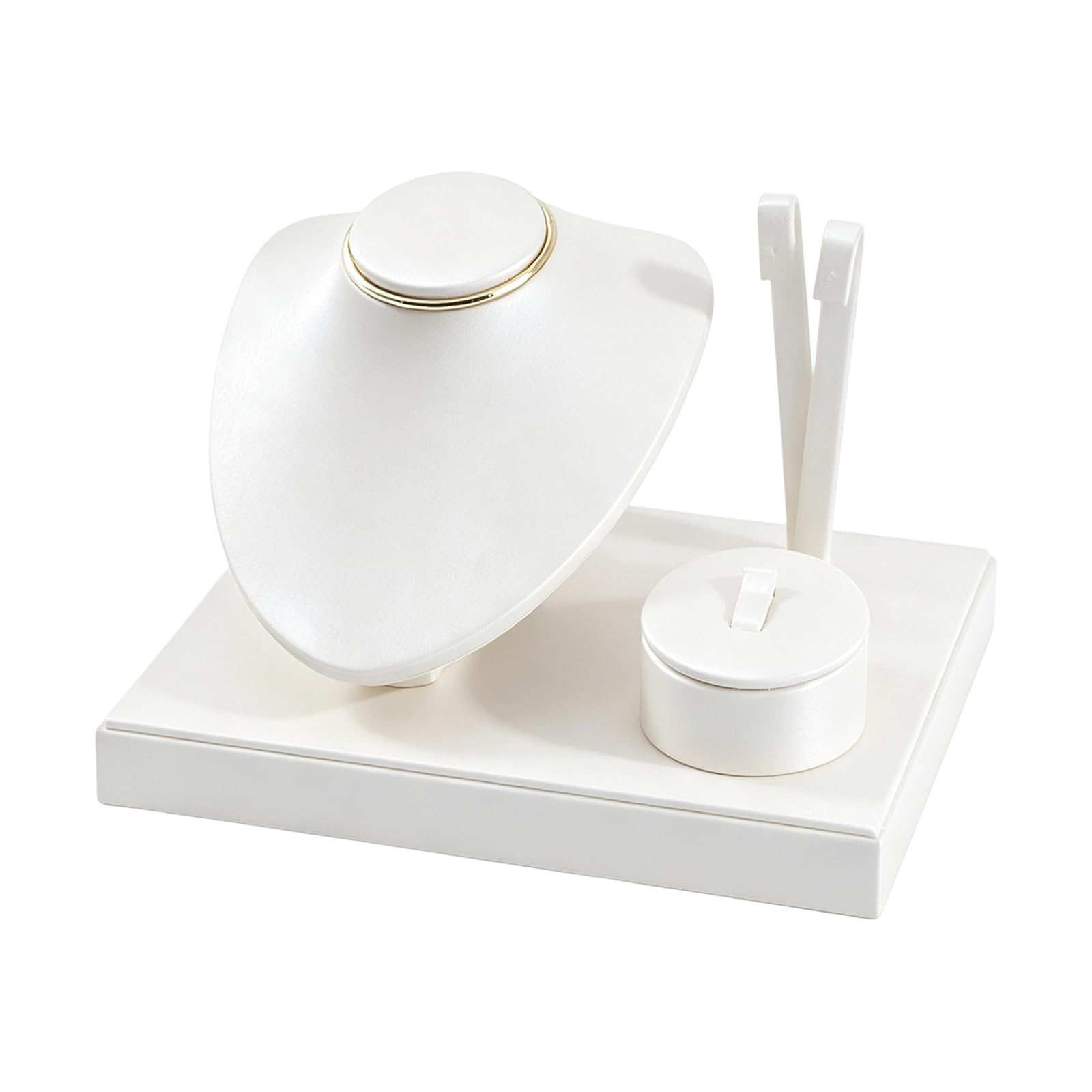 MURYE Vanity Jewelry Organizer Display Stand Set with Necklace Bust, Earring Holder and Tray for Tidy Counter Display