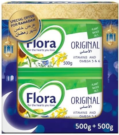 Flora Original Vegetable Oil Spread, 2 x 500 g