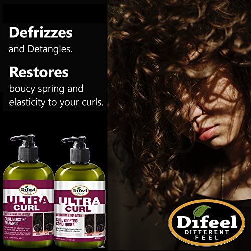 Difeel Ultra Curl 2-Pc Curl Enhancing Shampoo & Conditioner Set - Includes Shampoo 12 Oz & Conditioner 12 Oz. #TOP1