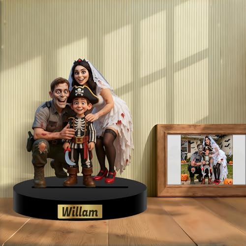 Figura Personalizado Adorno De Retrato De Dibujos Animados Con Foto Y Nombre, Figura De Efecto 2D Regalo Original Para Escritorio, Decoración Para Hogar Y Oficina Regalos Coleccionables Familia