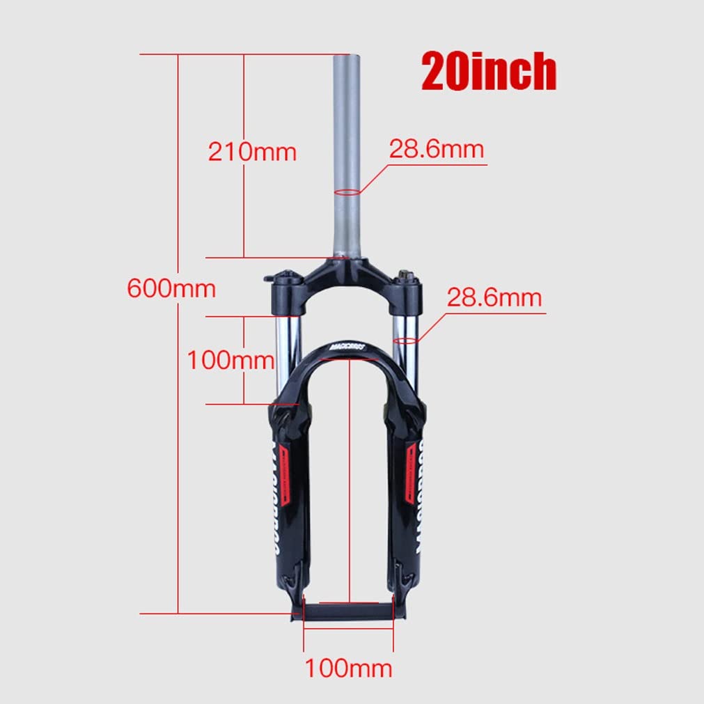 Fourche Suspendue 20 Pouces Pour Vélo Pliable, BMX, VTT – Noir, Mécanique