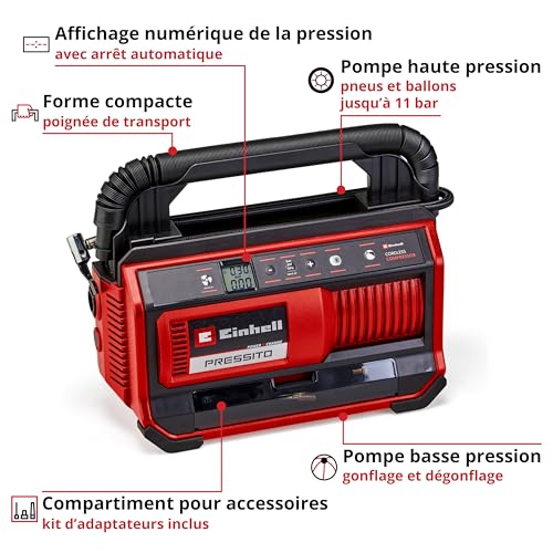 Compresseur Power X-Change Einhell PRESSITO 18/25 Solo 18 V portable - 4