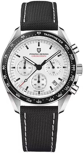 RollsTimiPagani Design 1701 Watches for Men, Chronograph, VK63 Japanese Quartz Movement, Stainless Steel Bracelet, Water Resistant to 330 Feet（100m）, Sapphire Glass Sports Watch for Men.