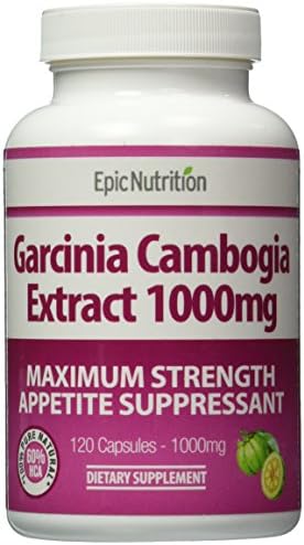 38% OFF - Epic Nutrition Garcinia Cambogia Extract - 100% Pure Garcinia Cambogia Dietary Weight Loss Supplements for Appeitite Suppressing and Fat Blocking - Garcinia Cambogia 1000mg per serving with Active Ingredient HCA