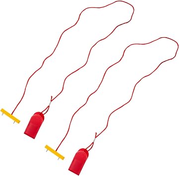 2pcs Treadmill Safety Key Dual Prong Emergency Stop Clip Red