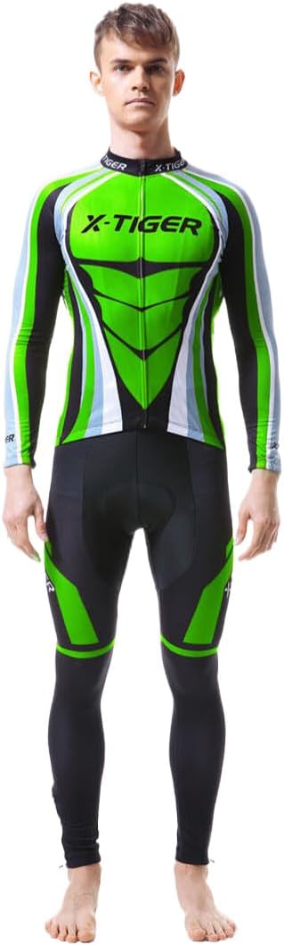 [ARMERI] サイクルジャージ メンズ 長袖 自転車ウェア 裏起毛 ロードバイクジャージ 保温性 上下セット サイクルウエア サ