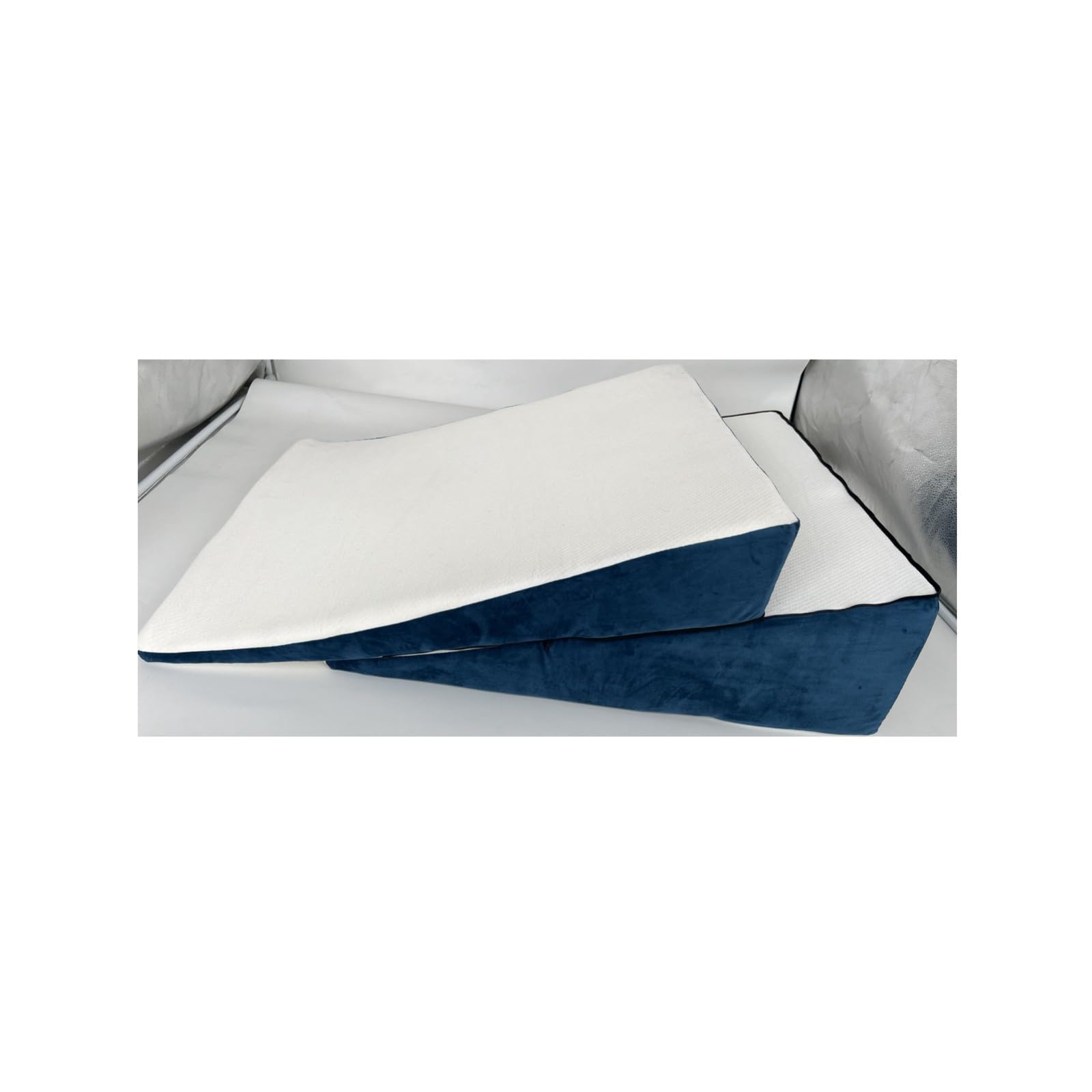 Almohada Cuña Adulto,Almohada Lectura Triángulo para Soporte La Espalda Y Relax,Cojin Sofá Y De Espuma Viscoelástica para Cama con Funda Lavable Extraíble para Alivio del Dolor De Espalda