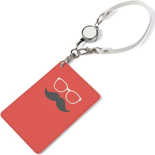 Amazon パスケース 1ポケット リール付き ヒゲメガネ 赤灰 おしゃれ ファッション クリアポケット 定期入れ カードケース カード入れ 髭 眼鏡 ひげ柄 ヒゲ メガネ シンプル ヒゲメガネ 赤灰 Ps1pw Pretimo 定期入れ