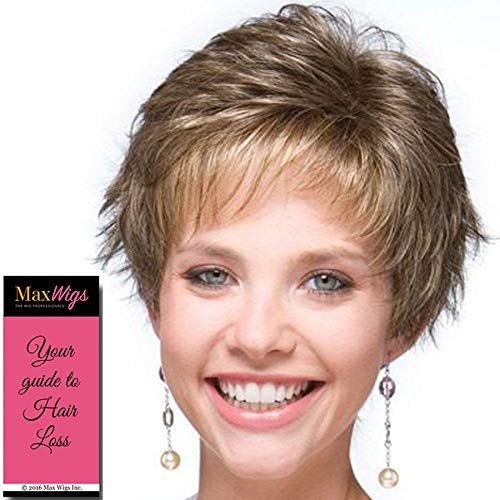 Zoe Wig Color Harvest Gold - Rene of Paris Wigs Short Pixie Style Flick Layers Average Cap Modern Hair Bundle MaxWigs Hairloss Booklet