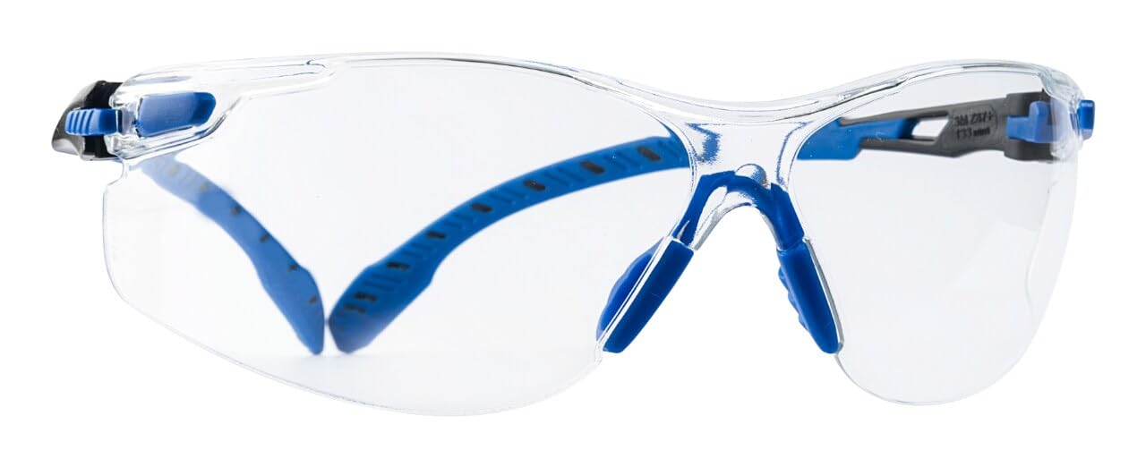 3M Gafas antivaho con Protector Scotchgard (47210H1-VDC-PS): Eyewear (Negro/Azul, Lente Transparente)