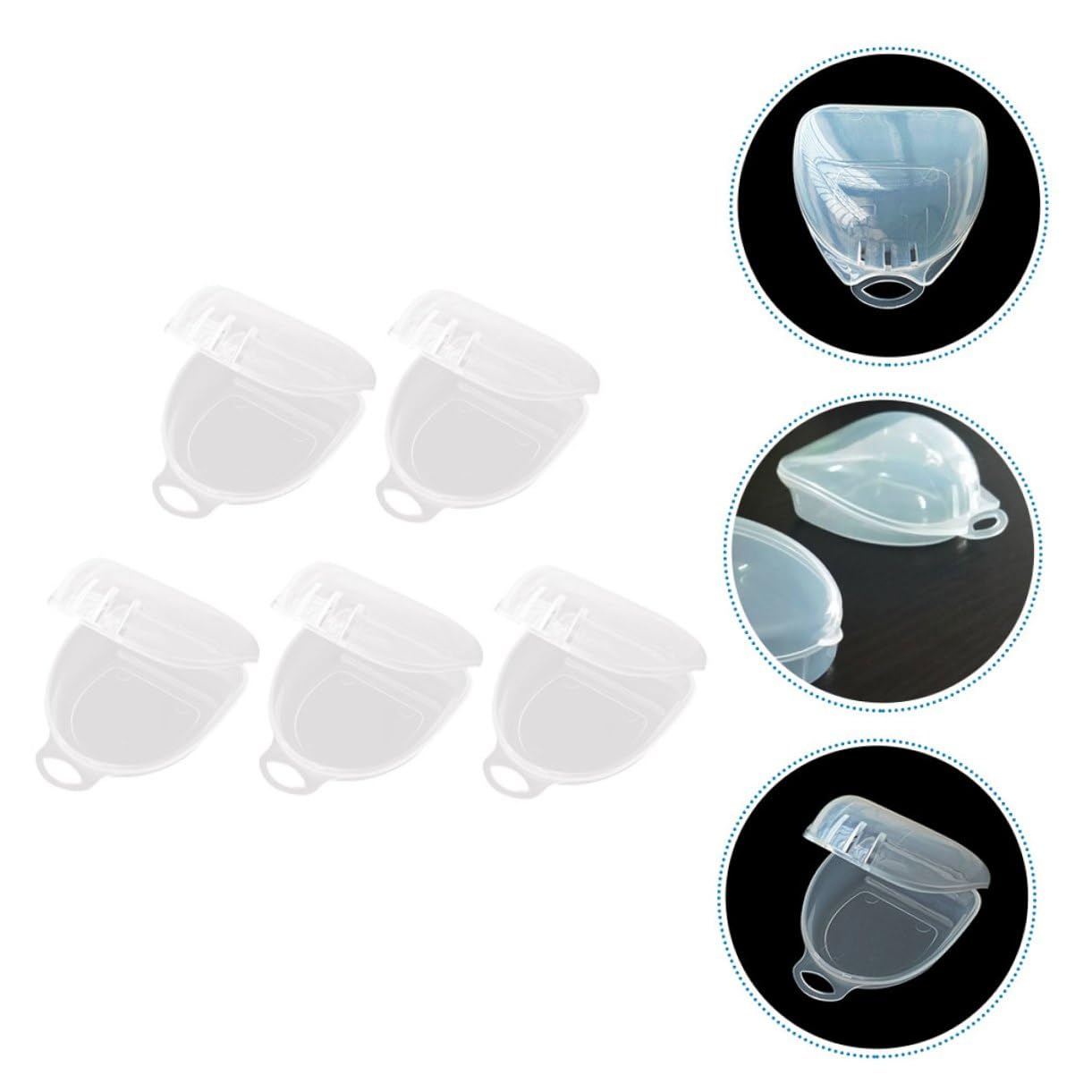 5pcs Boxing Storage Boxes, Portable Tooth Retainer Containers for Use, Compact Tooth Socket Holder for Sports and Daily Protection