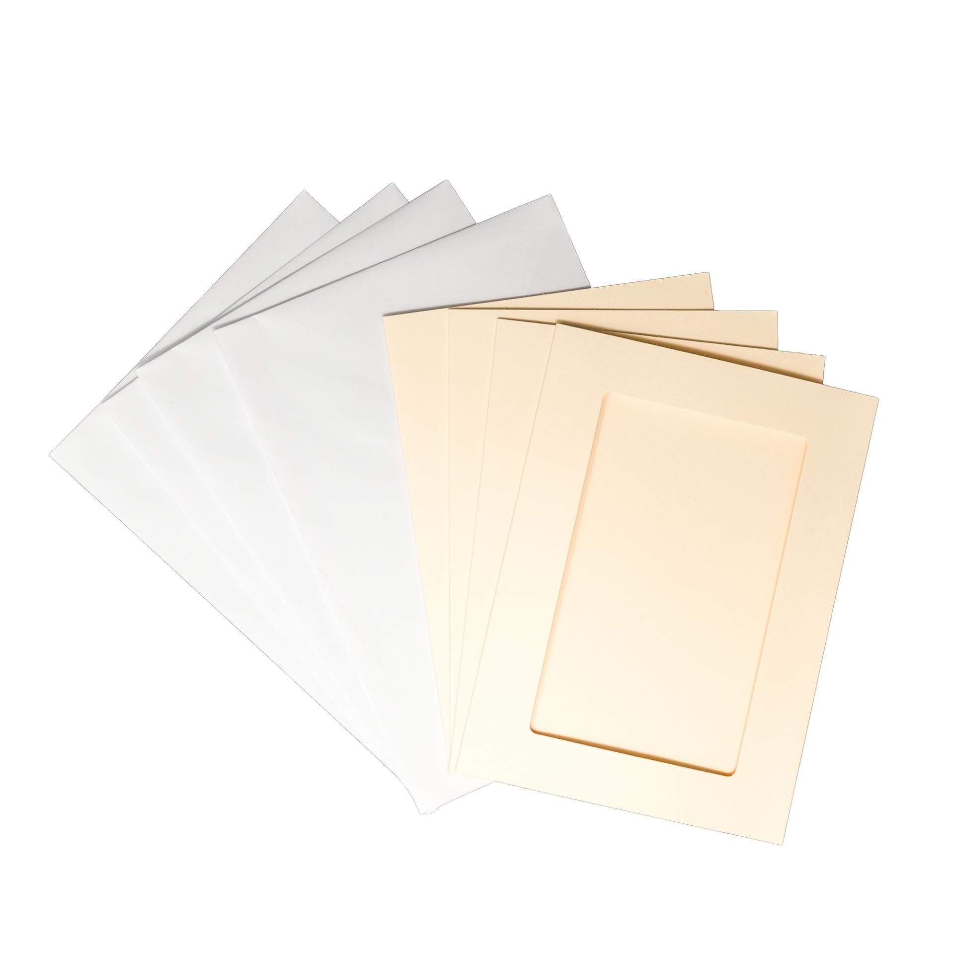 Rectangular Aperture 5x7 Cards - Cream (Pack of 4)