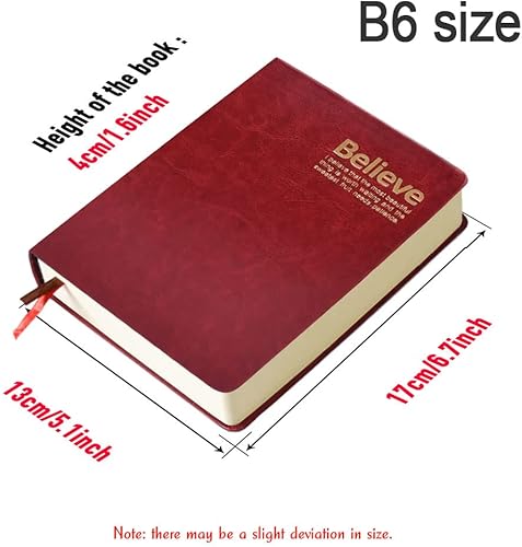 Miniatura 3 de Lemical Cuaderno de cuero grueso de 720 páginas, diario de escritura, cuaderno grueso de 360 hojas de papel rayado, diario de viaje, regalo ideal