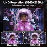 abytespark - Ultra Wide UHD 4K (3840 x 2160) 32" Gaming Monitor, Ultra Clear IPS 60Hz Display, 1ms (MPRT), 100% sRGB, Built-in Speaker, FreeSync, 2 x DP 1.4 and 2 x HDMI 2.0 - Image 3