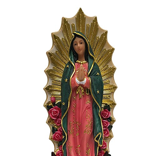 Estatua Nuestra Señora de Guadalupe 12 Pulgadas Decoración Religiosa miniatura 2