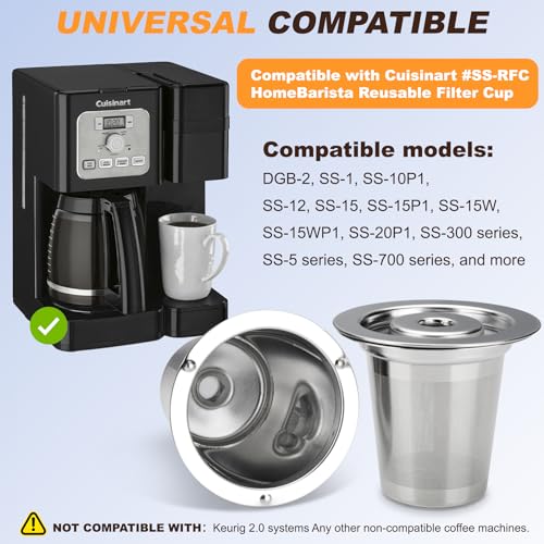 Filtre réutilisable Cuisinart SS-RFC en acier inoxydable durable - 3