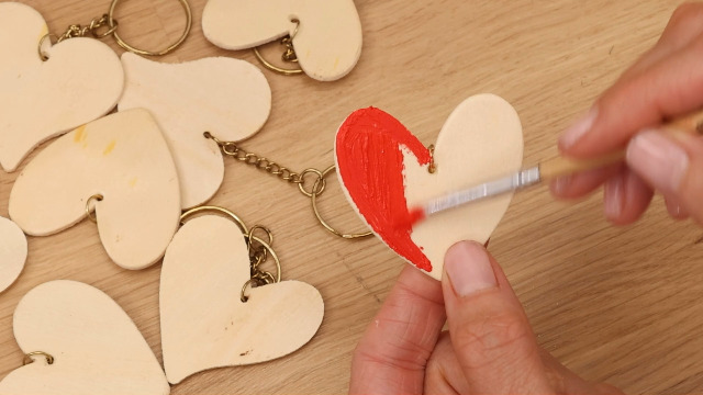 2 portachiavi coordinati a forma di cuore per madre e figlia, in