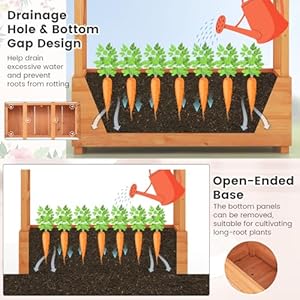 S AFSTAR 72-Inch Raised Garden Bed with Arch Trellis, Hanging Roof & Drainage Holes, Vertical Plant Container for Vine Climbing Plant Flower, Indoor Outdoor Wood Elevated Planter Box for Garden Patio S AFSTAR 72 Inch Raised Garden Bed with Arch Trellis Hanging Roof Drainage Holes Vertical Plant Container for Vine Climbing Plant Flower Indoor Outdoor Wood Elevated Planter Box for Garden Patio