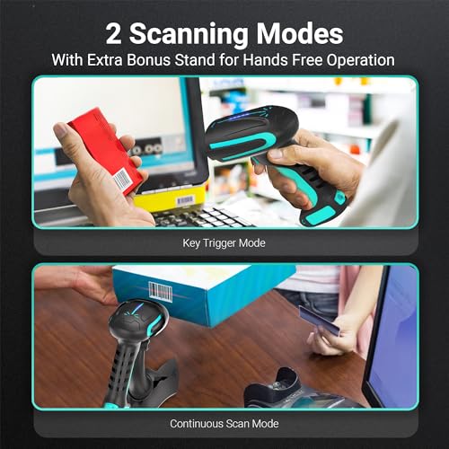 Douchette scanner de QR code Bluetooth Tera Pro lecteur sans fil USB-C