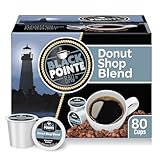Black Pointe Bay Coffee Donut Shop Blend, Medium Roast, 80 Count, Single Serve Coffee Pods for Keurig K-Cup Brewers