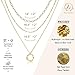 Picuzzy Layered 14K Gold Plated Choker Necklaces for Women, Stackable Stacked Stacking Layering Dainty Necklace Beach Circle Paperclip Cute Pendant Chain Necklaces Trendy Jewelry Set for Women