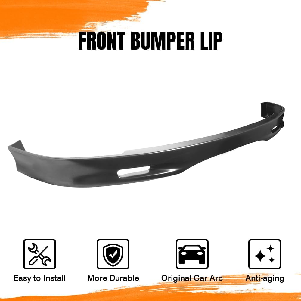 MODILOVER フロントバンパーリップスポイラー、2001-2003 ホンダ シビック セダン/クーペ、PU 未塗装アドオン フ