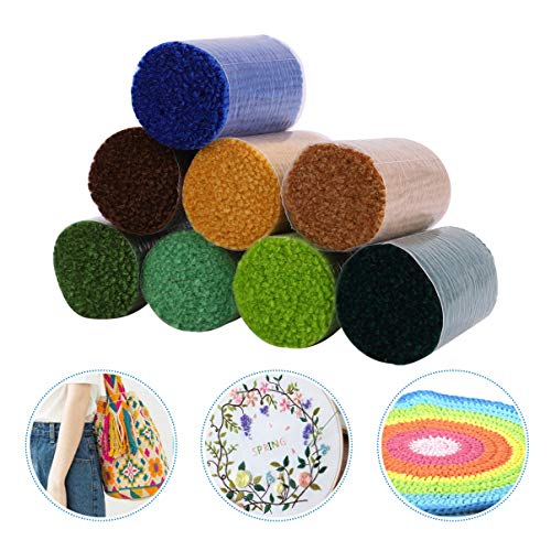 Exceart 18 Pcs Latch Hook Kit Colorful Yarn Bundles Precut Rug Yarn Diy Latch Hook Yarn For Handmake Craft Sewing Knitting (Dark Colors) #TOP5