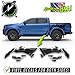 BENINI DESIGN STUDIO Bed Side Splash Racing Stripes Kit Vinyl Decal Grahics Compatible with Ford Ranger Raptor Splash 2019 2020 2021 2022 2023 2024 2025 (Matte Black)