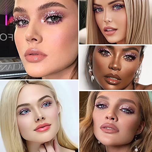 Glitter Mascara,Waterproof Red Mascara For Eyelashes,Luxsea Diamond Shinny Colored Mascara,Colorful Lashes Smudge-Proof Sparkling Colorful Eyes Makeup Tool For Wedding Stage Music Festival #TOP3