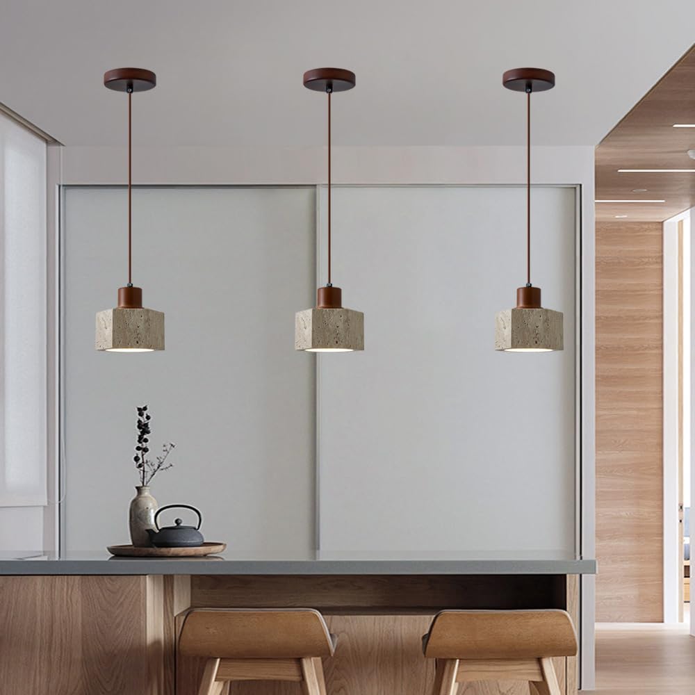 Lampadario a sospensione in pietra naturale in stile industriale americano