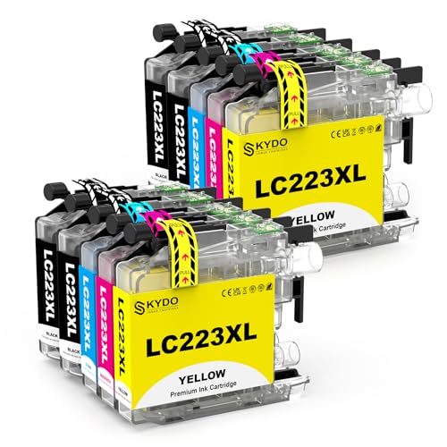 Skydo LC223XL Cartuccia d'inchiostro Multipack Compatibile con Brother LC223 XL LC223 per DCP-J4120DW DCP-J562DW MFC-J1140W MFC-J1170DW MFC-J4420DW MFC-J4620DW MFC-J5320DW MFC-J480D (10 Pack)
