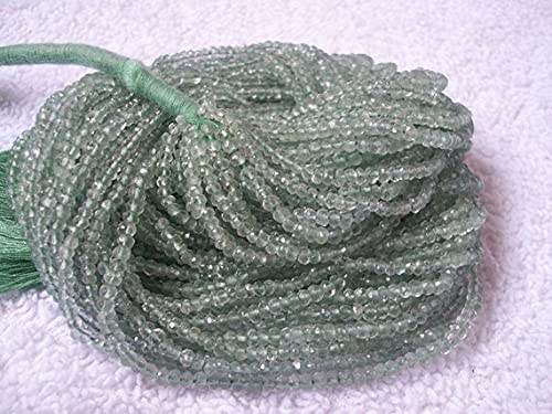 Améthyste verte naturelle perles rondelles facettées 3.5-4mm