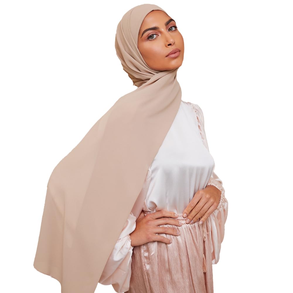 8 Colors Premium Chiffon Wrap Head Scarf (Non-Slip)-image-41