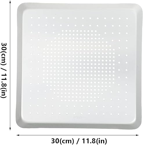 Miniatura 4 de Bandeja de aleación de aluminio para hornear pizza cuadrada perforada, ahorro de energía, fácil desemoldeo, regalo de inauguración de la casa, 1 ud