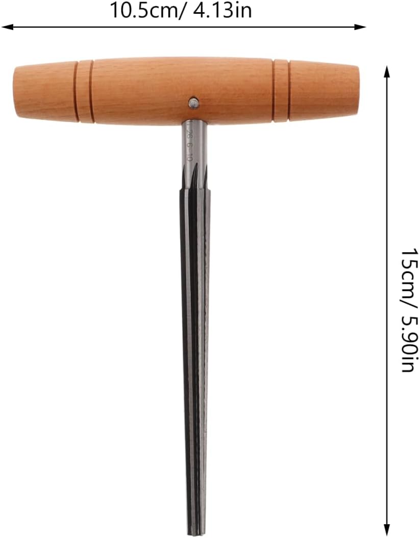 Luthier Tools Standard Peg Hole Reamer with Wood Handle Peg Shapers for Guitar Violin Accessories