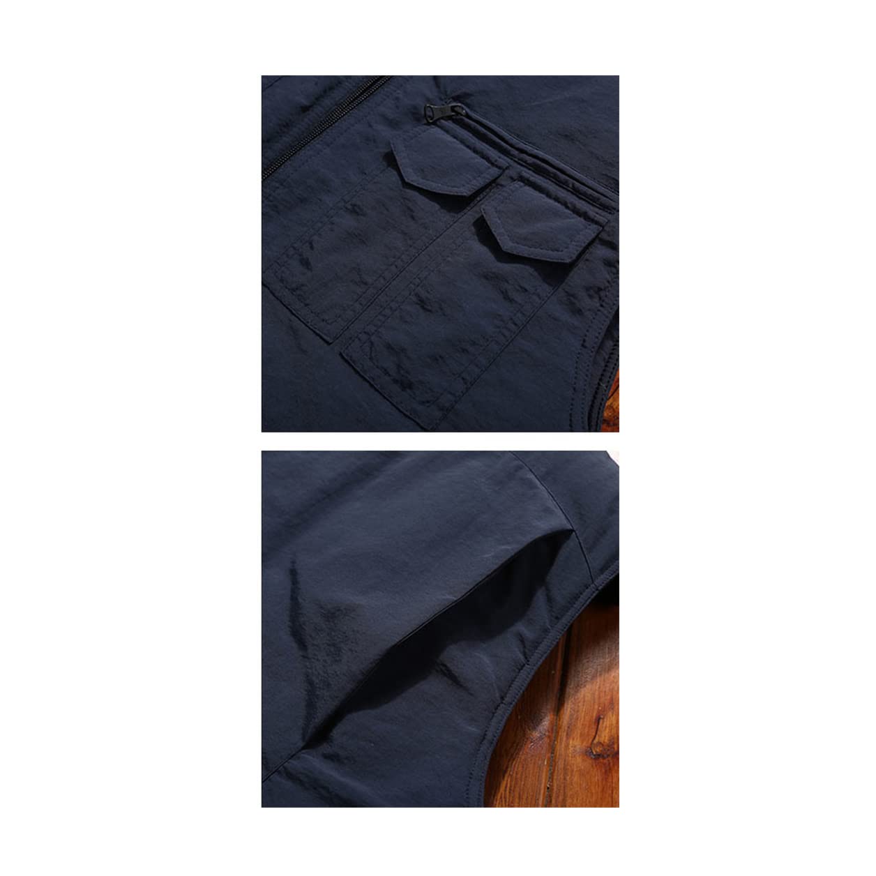 Espesar el chaleco impermeable del invierno del vellón, para hombre multi bolsillos primavera otoño chaleco, fotógrafo chaqueta sin mangas