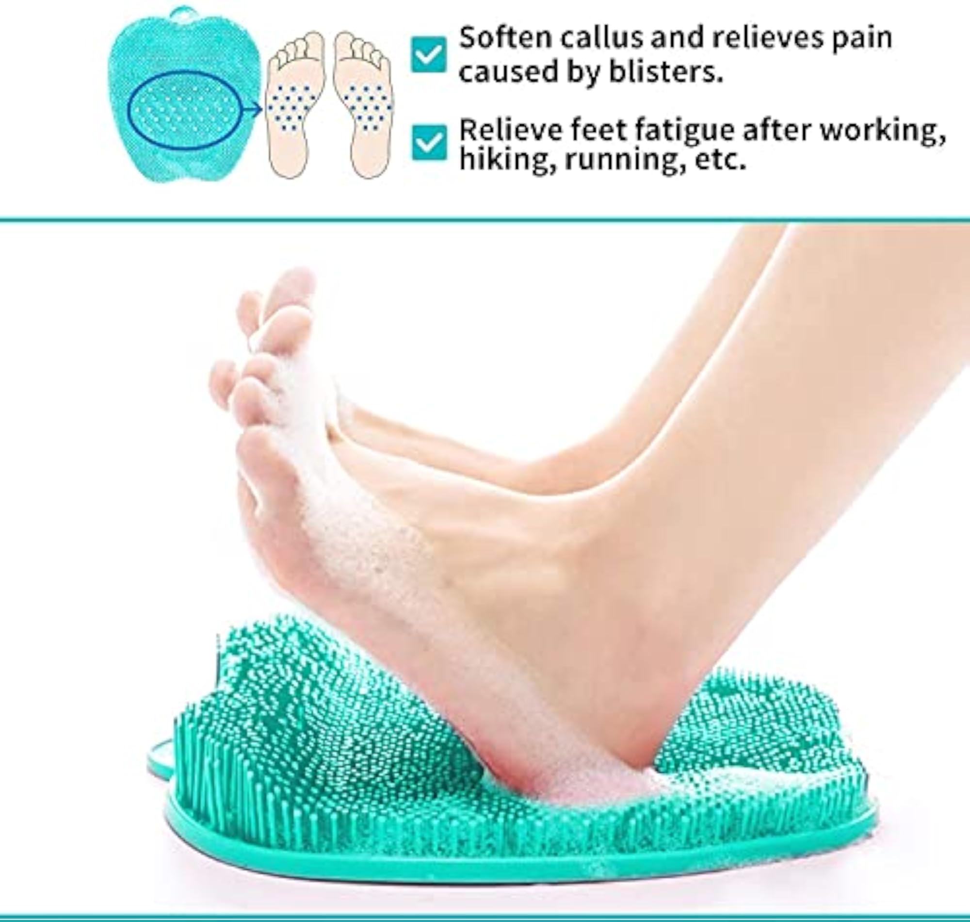 Shower Foot Scrubber Mat for Cleaning and Exfoliating