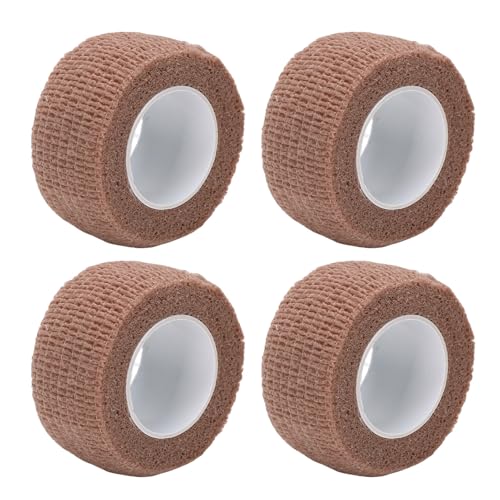 ZJchao Rollos de Envoltura de Vendaje Cohesivo Elástico para Actividades Deportivas, Material de Algodón (Café)